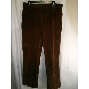 Vintage Y2K Woolrich Corduroy Pants Brown High Waist Straight Leg Career‎ 14